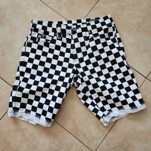 Checkered Slim Fit Shorts